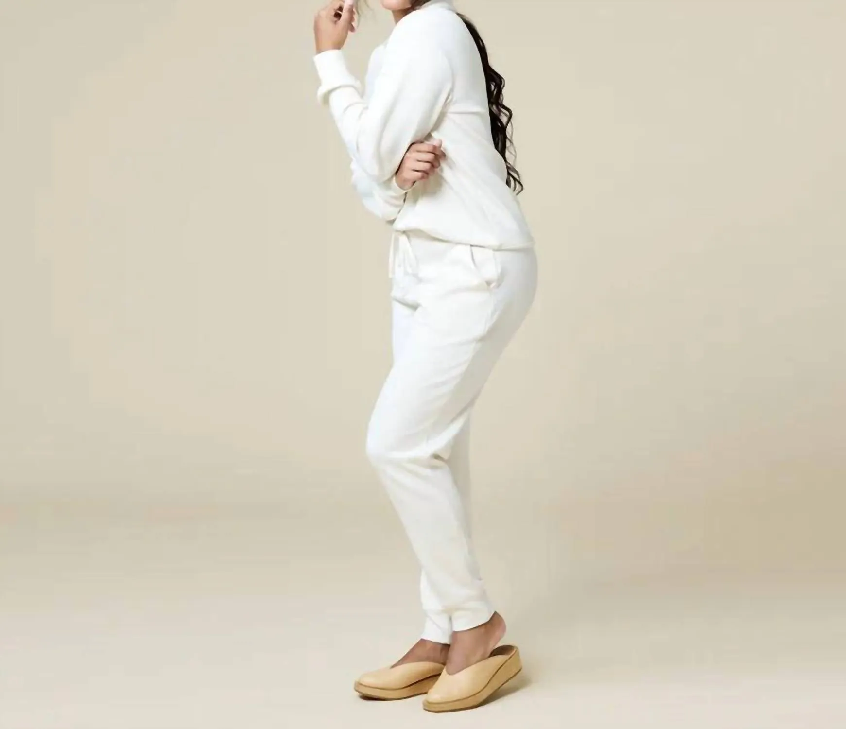 Dreamtech Johnny Collar Lounge Set In Almond