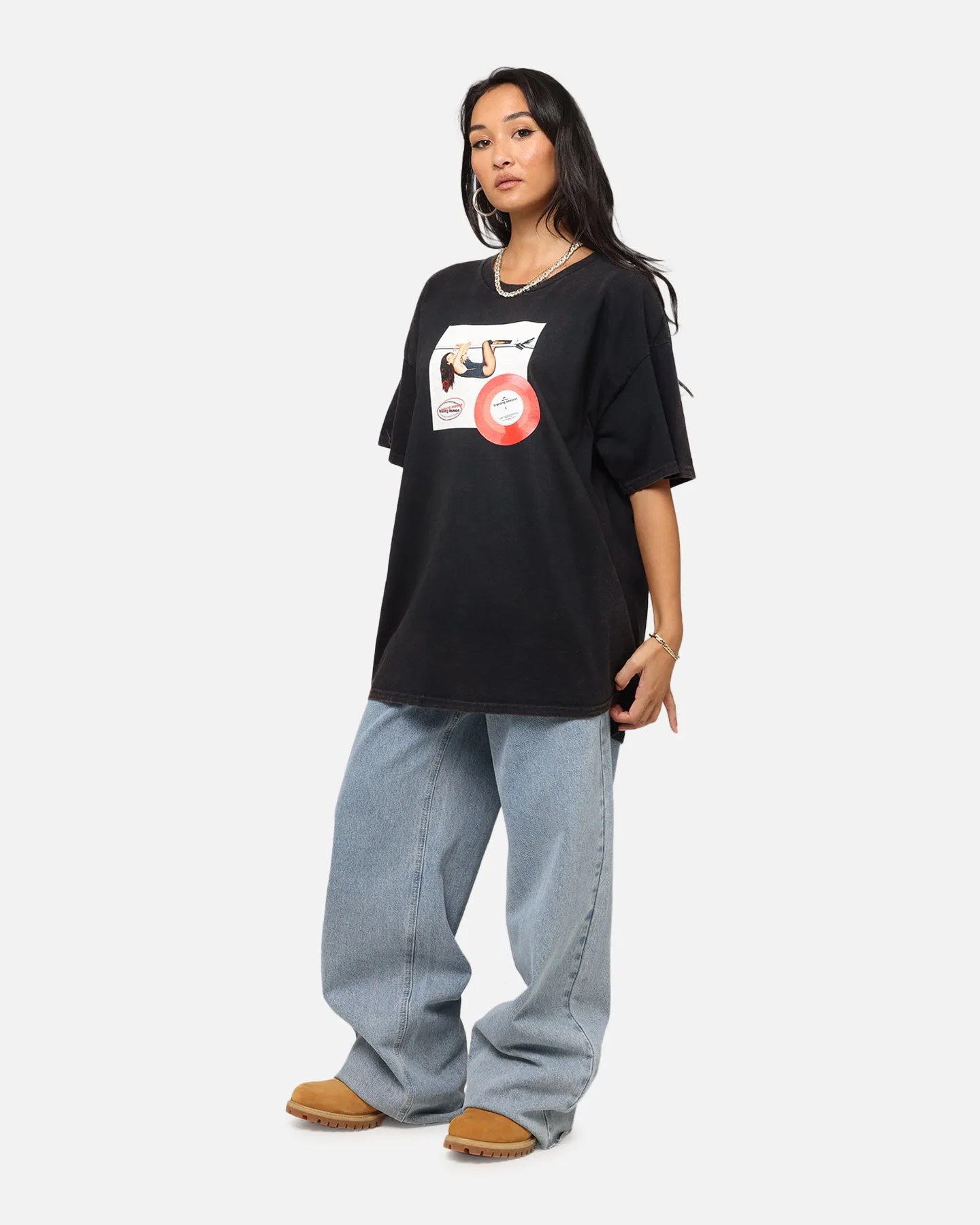 Dua Lipa Training Season T-Shirt Black Vintage