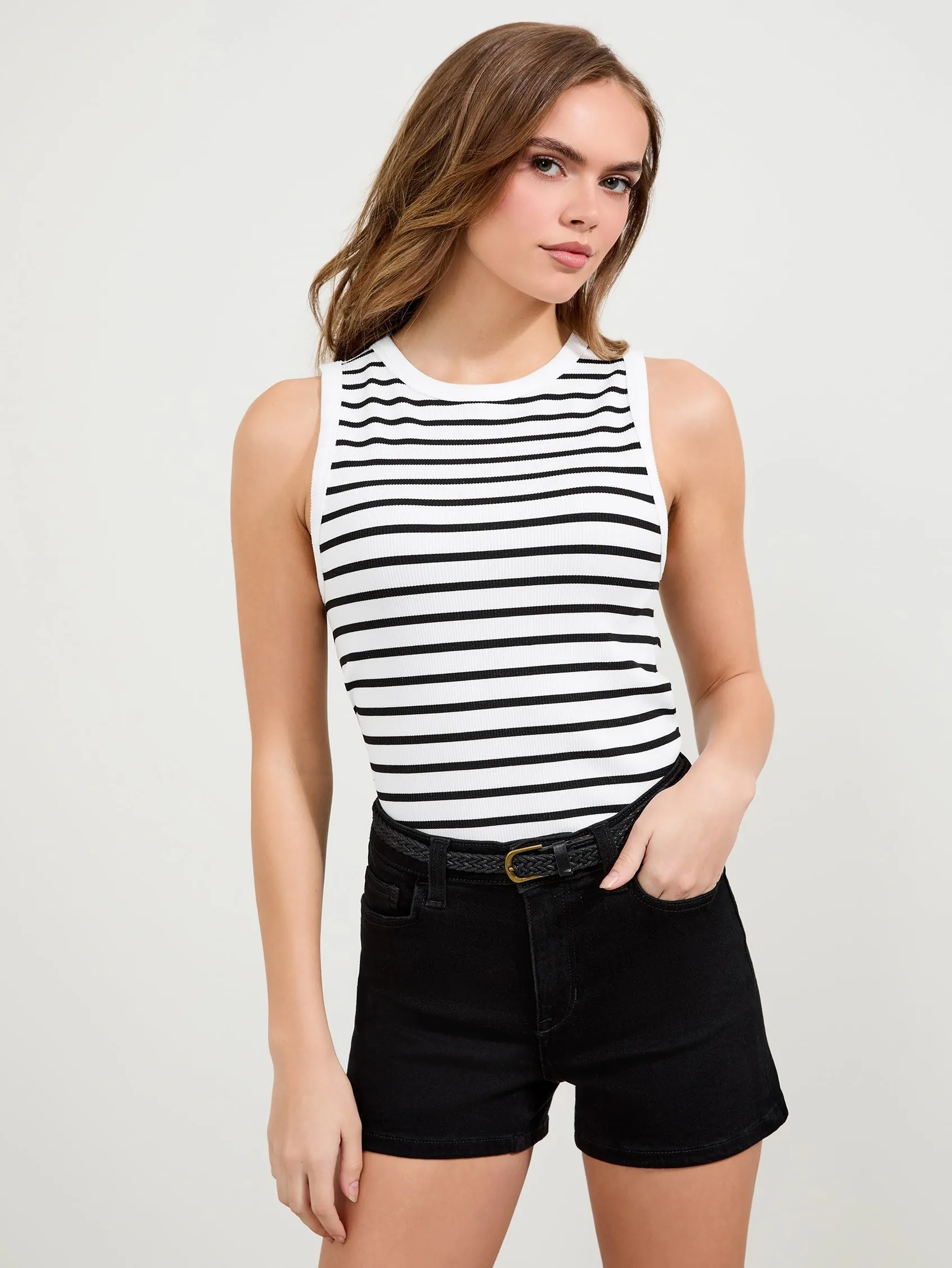 Eco Sally Belted Denim Shorts