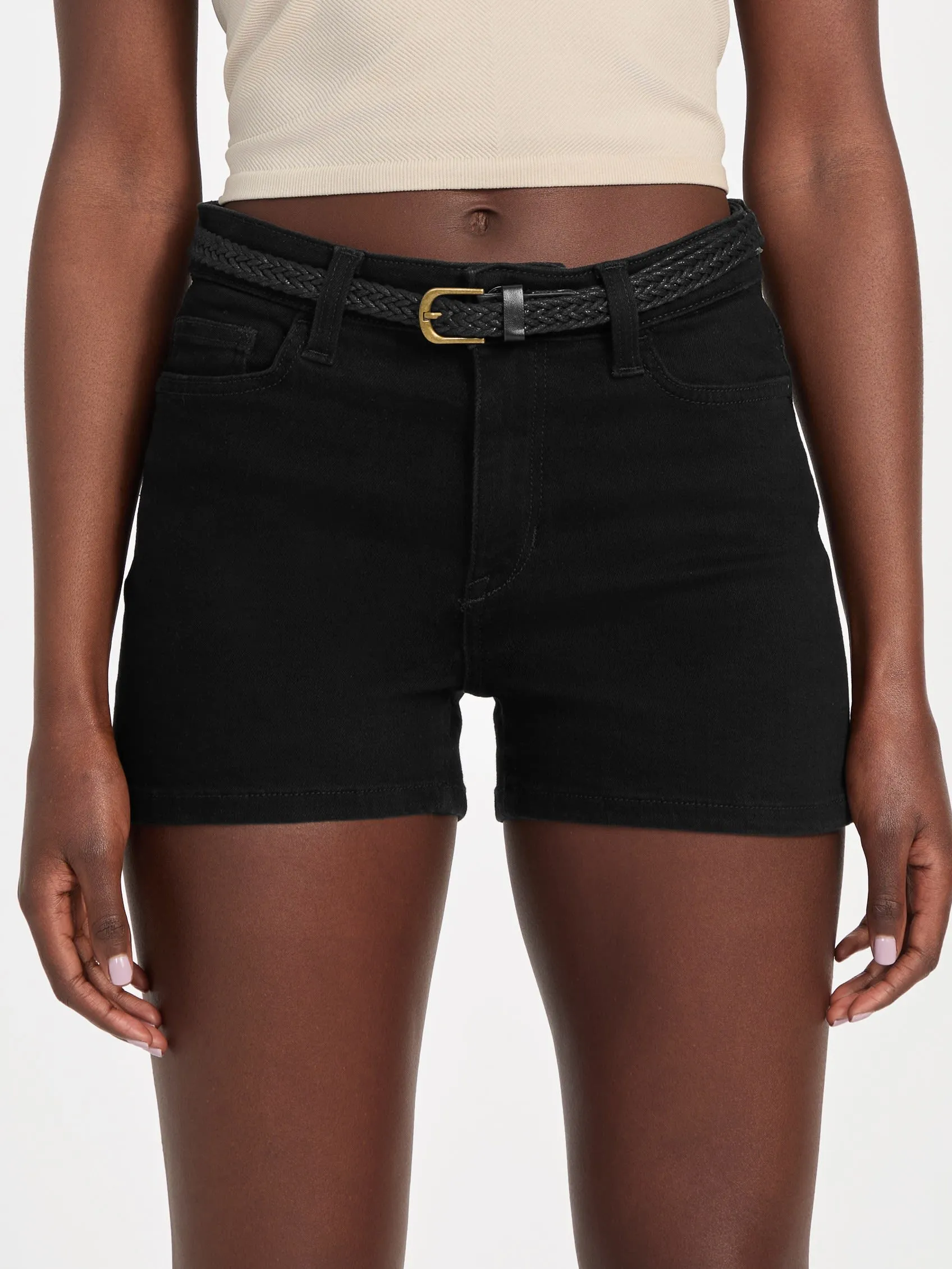 Eco Sally Belted Denim Shorts