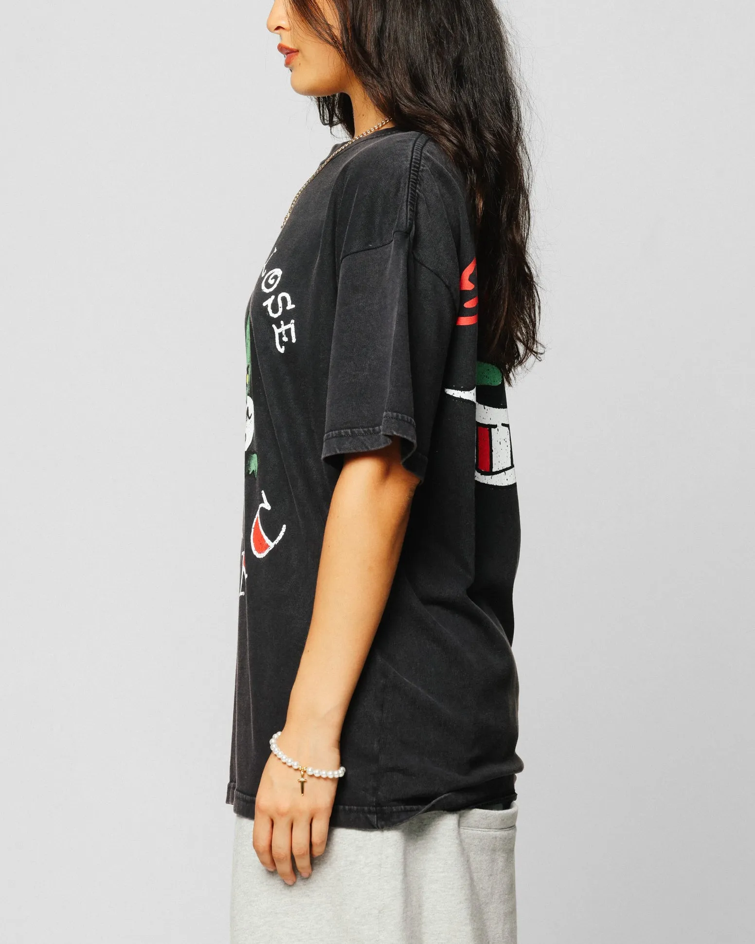 Ed Hardy Born To Lose T-Shirt Black Acidwash