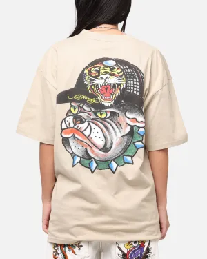 Ed Hardy Bulldog T-Shirt Stone
