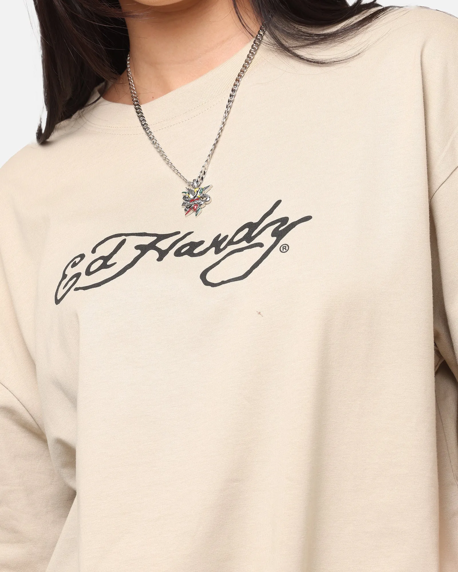 Ed Hardy Bulldog T-Shirt Stone