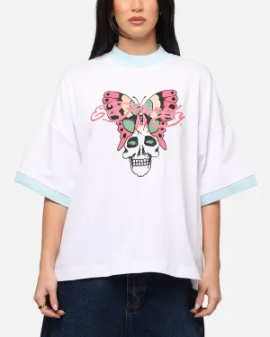 Ed Hardy Butterfly Ringer T-Shirt White