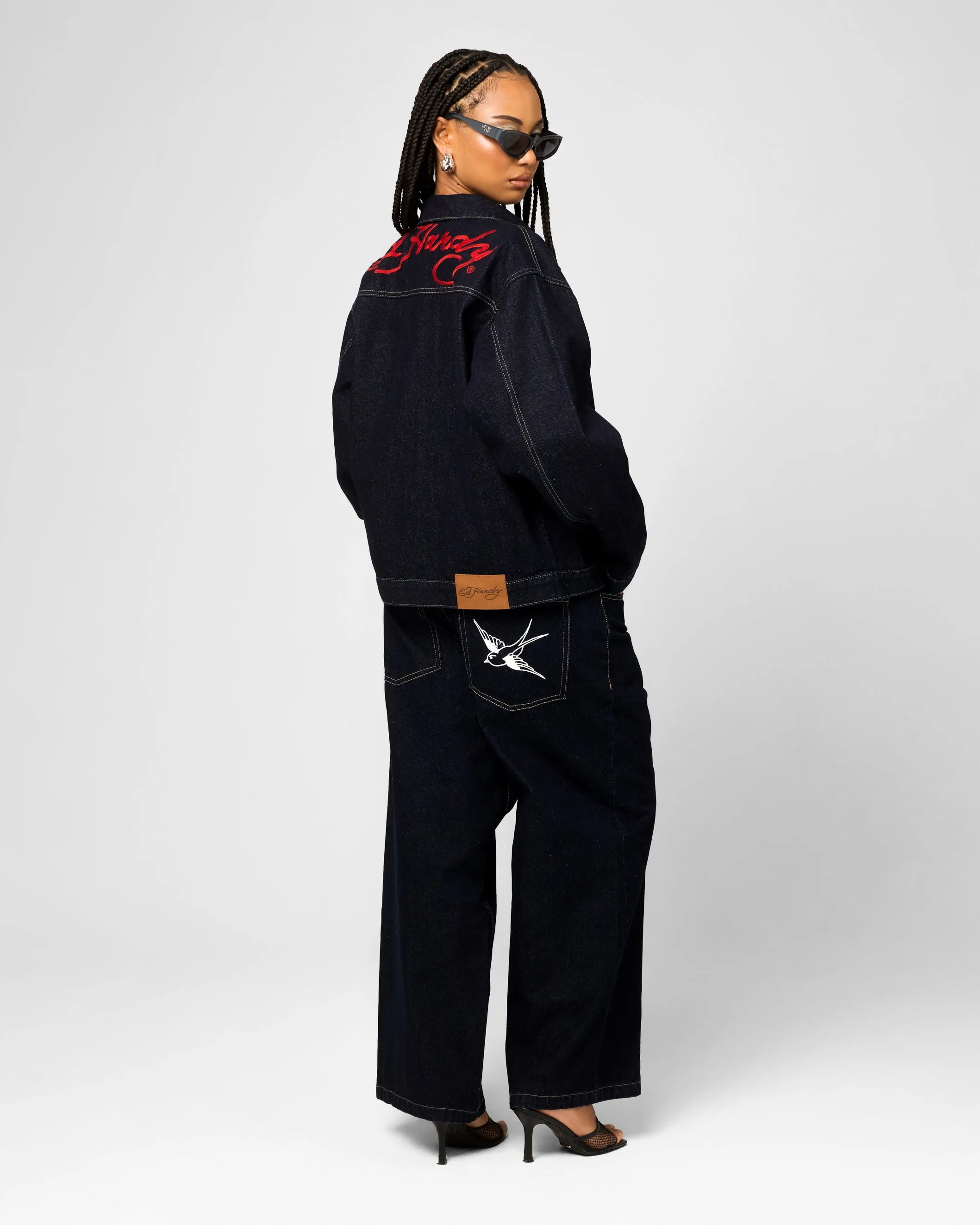 Ed Hardy Coach Denim Jacket Raw Indigo