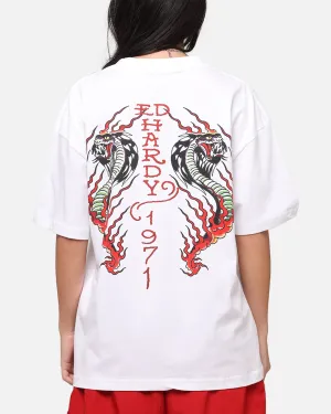 Ed Hardy Flaming Cobra T-Shirt White