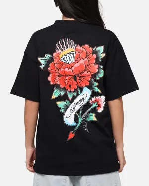 Ed Hardy Flourish Script T-Shirt Black