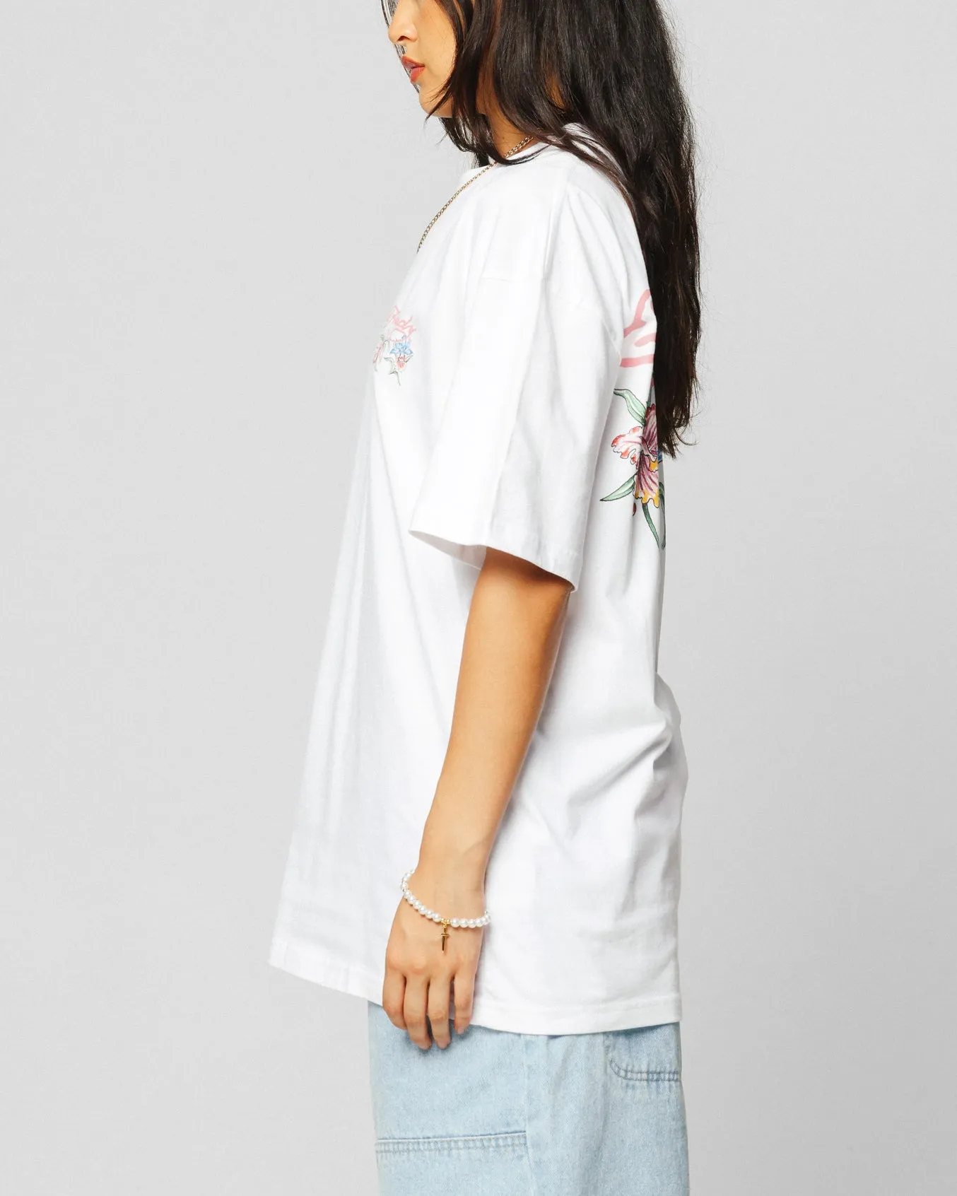 Ed Hardy Flowers T-Shirt White