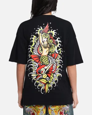 Ed Hardy Mermaid T-Shirt Black