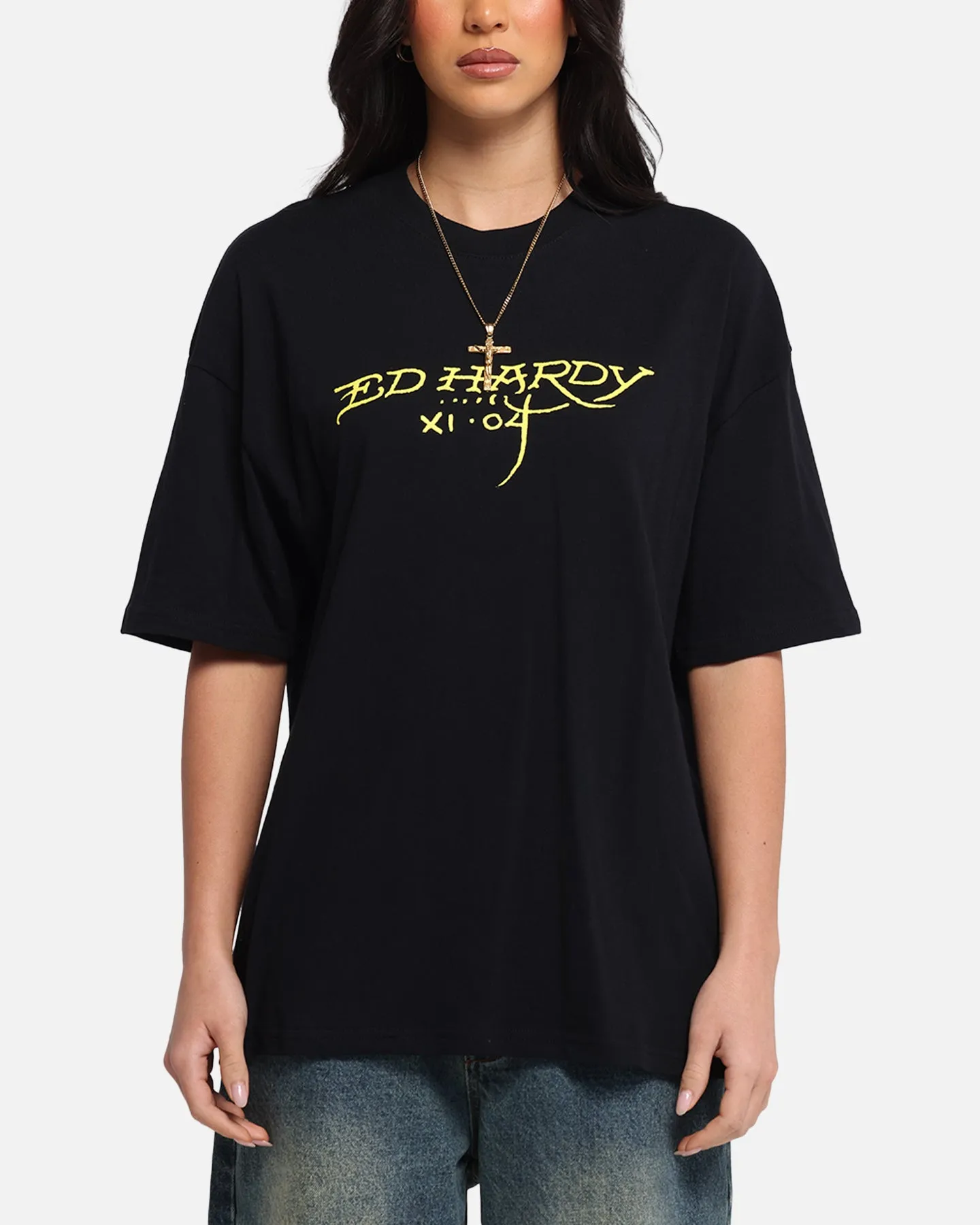 Ed Hardy Mermaid T-Shirt Black