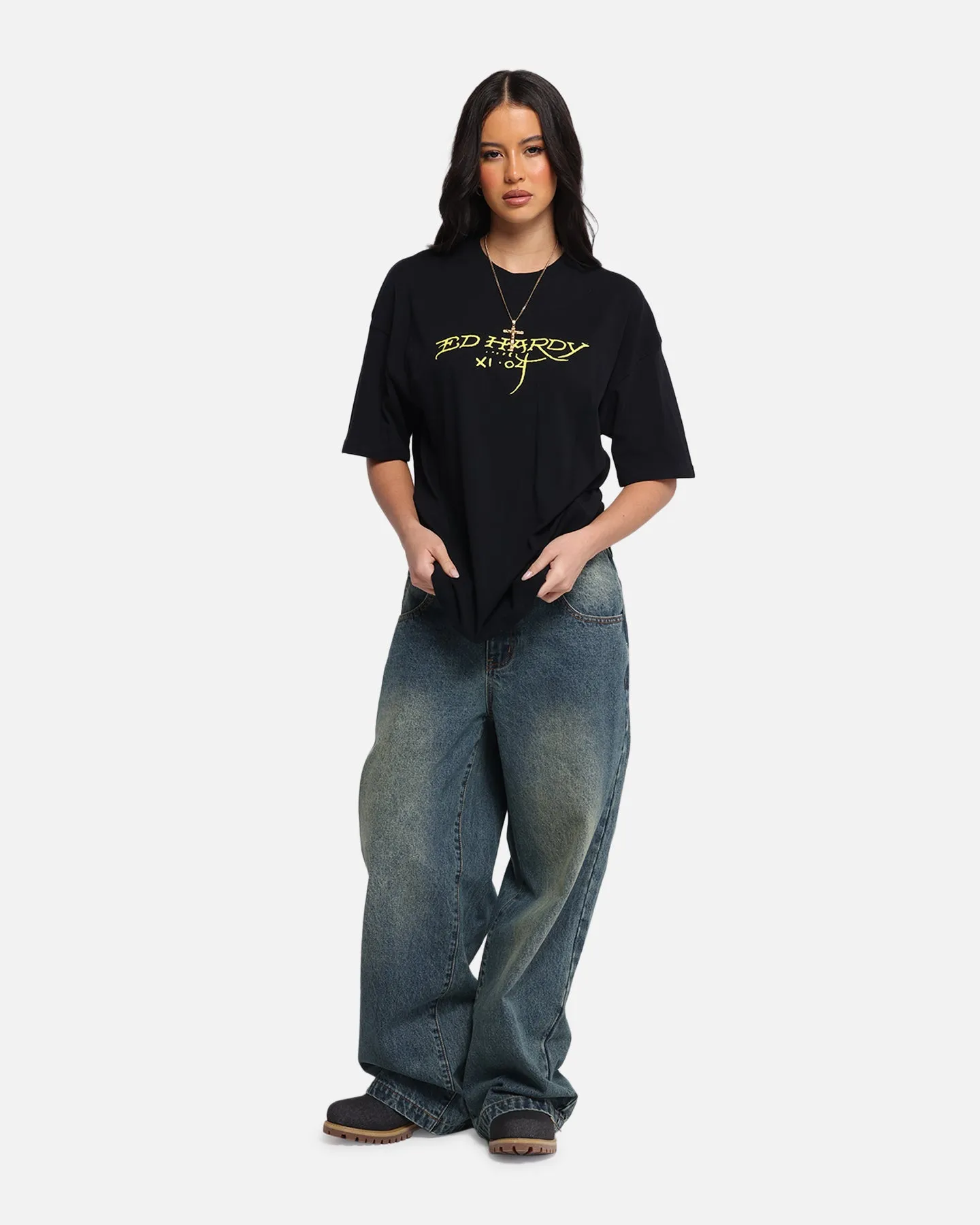 Ed Hardy Mermaid T-Shirt Black
