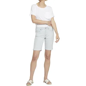 Ella Womens Pinstripe Denim Denim Shorts
