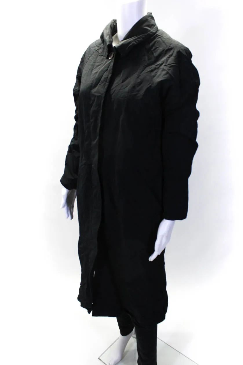 Everlane Womens The ReNew Mac Coat  Black