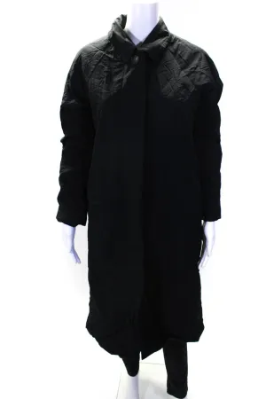 Everlane Womens The ReNew Mac Coat  Black