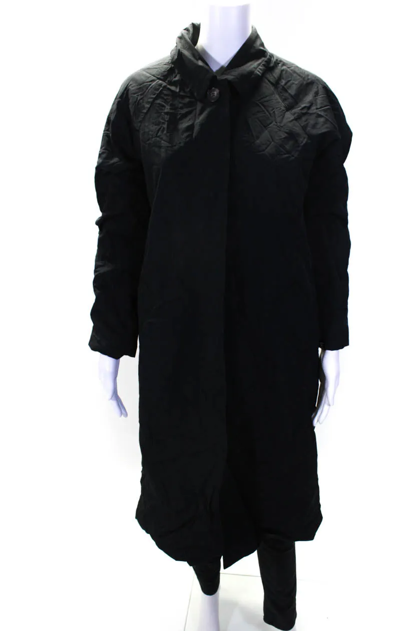Everlane Womens The ReNew Mac Coat  Black