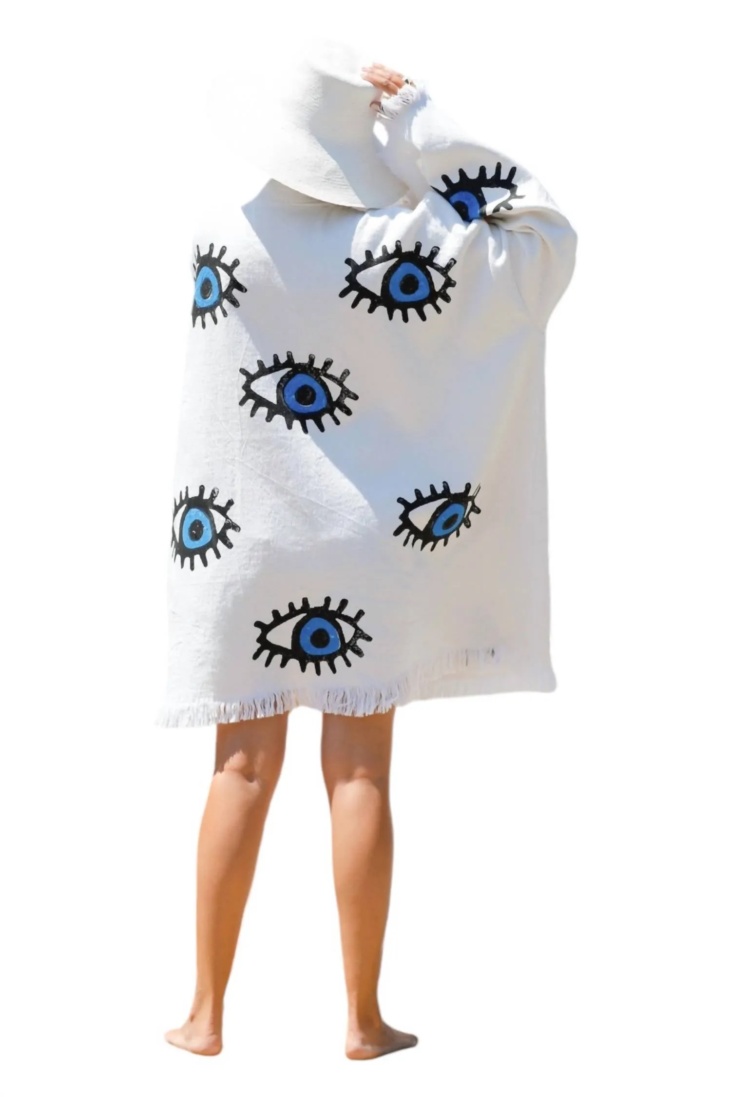 Evil Eye Robe In Nazar Blue/white
