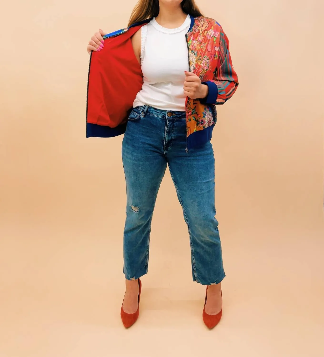 Faith Bomber Jacket In Multicolor