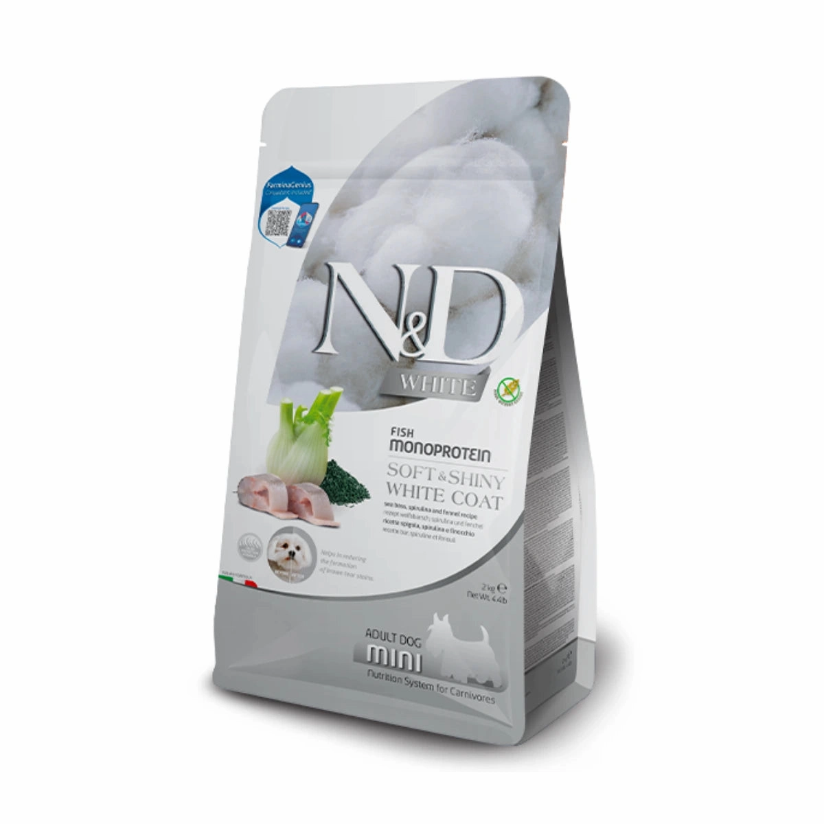 Farmina - N&D White Grain Free Mini Adult Dog Food - Sea Bass