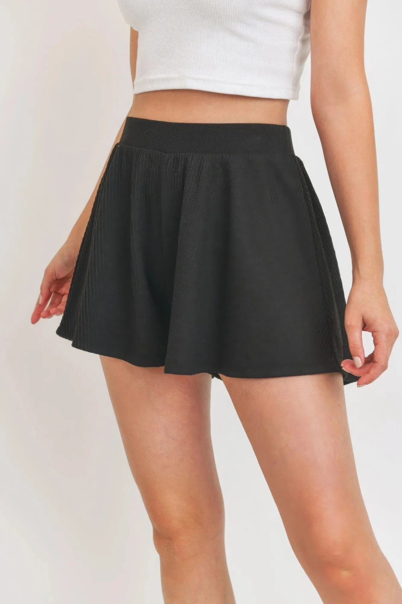 FASHNZFAB Flounce Shorts Micro Waffle