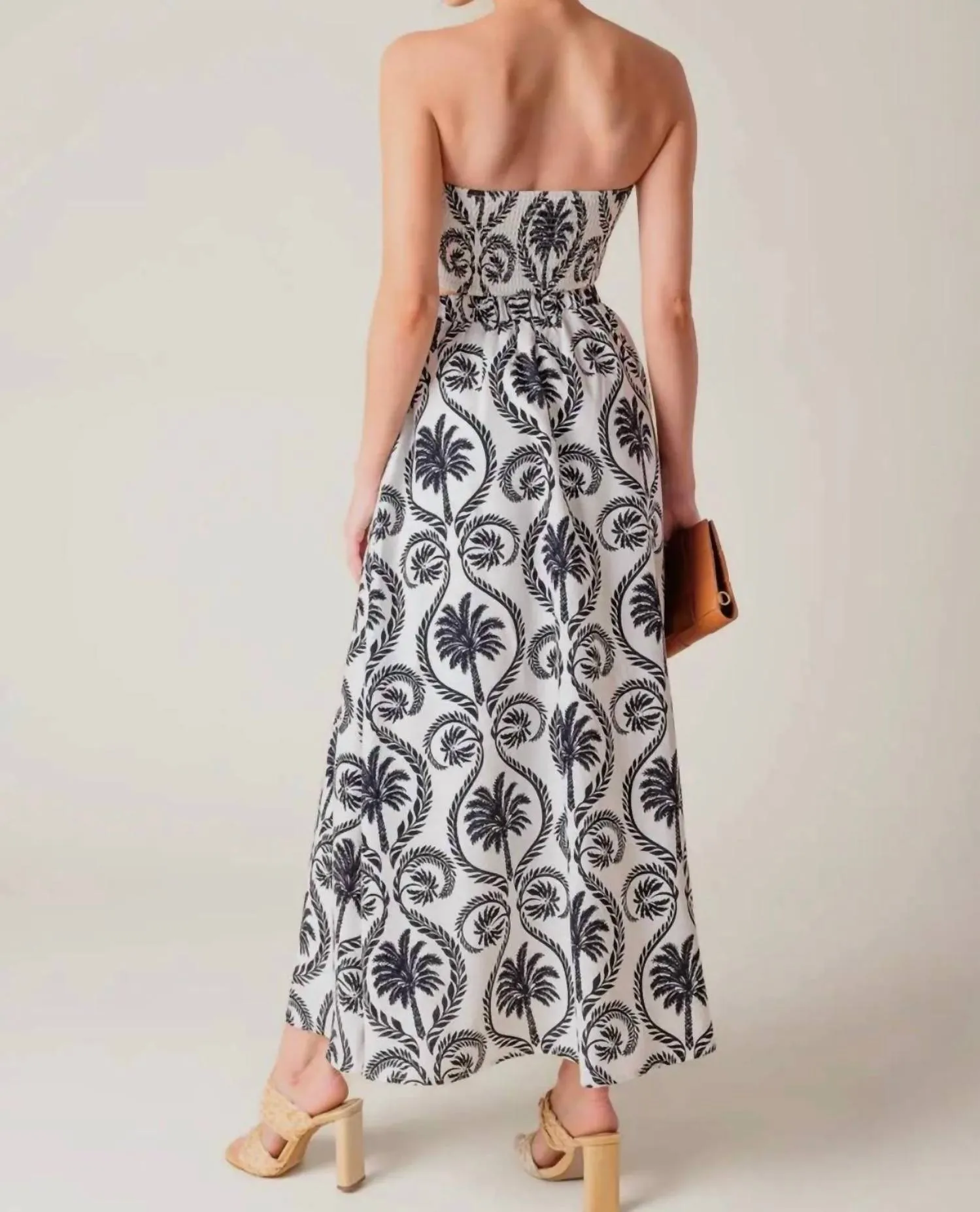 Faye Floral Print Woven Skirt Set In White/black