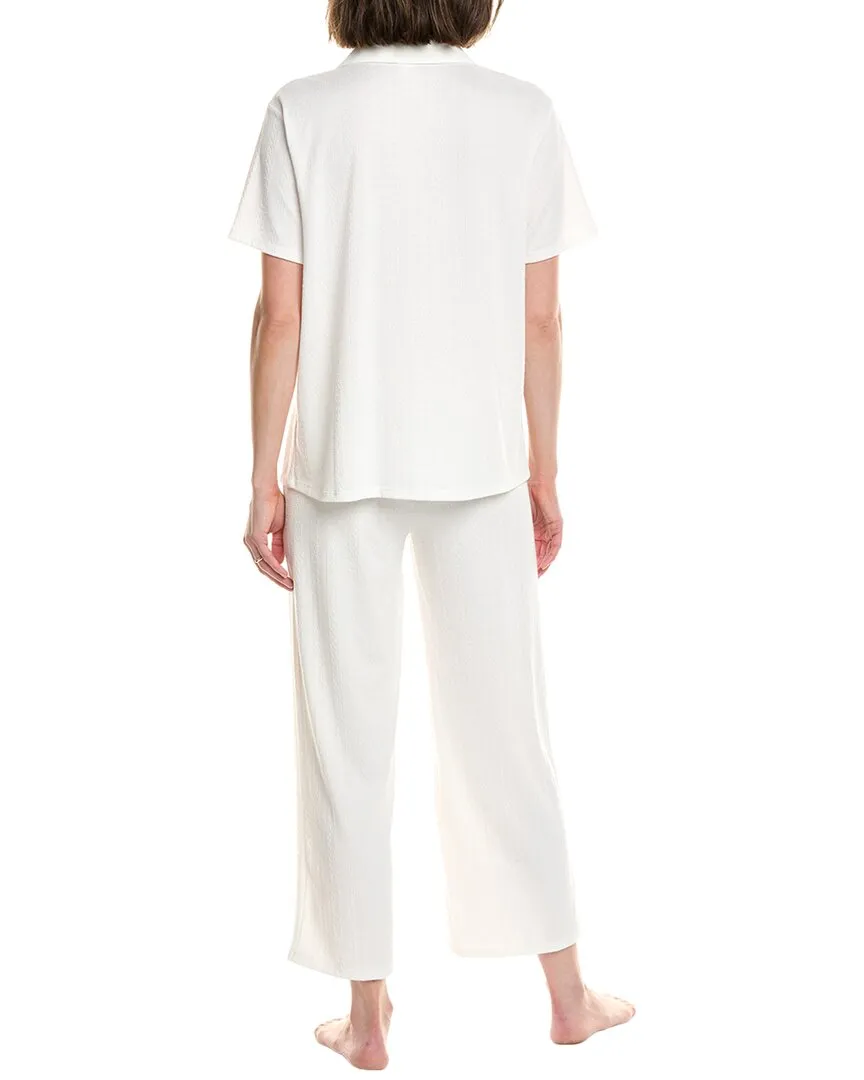 Flora by Flora Nikrooz 2pc Textured Shirt & Pant Set
