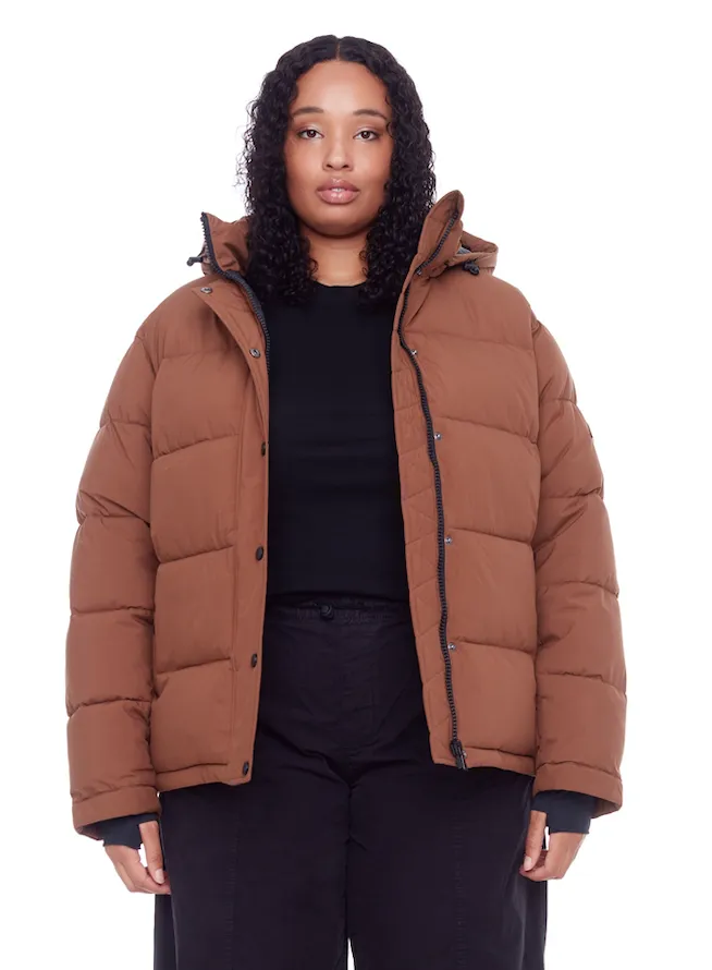 FORILLON PLUS | WOMEN'S VEGAN DOWN (RECYCLED) SHORT QUILTED PUFFER JACKET (PLUS SIZE)