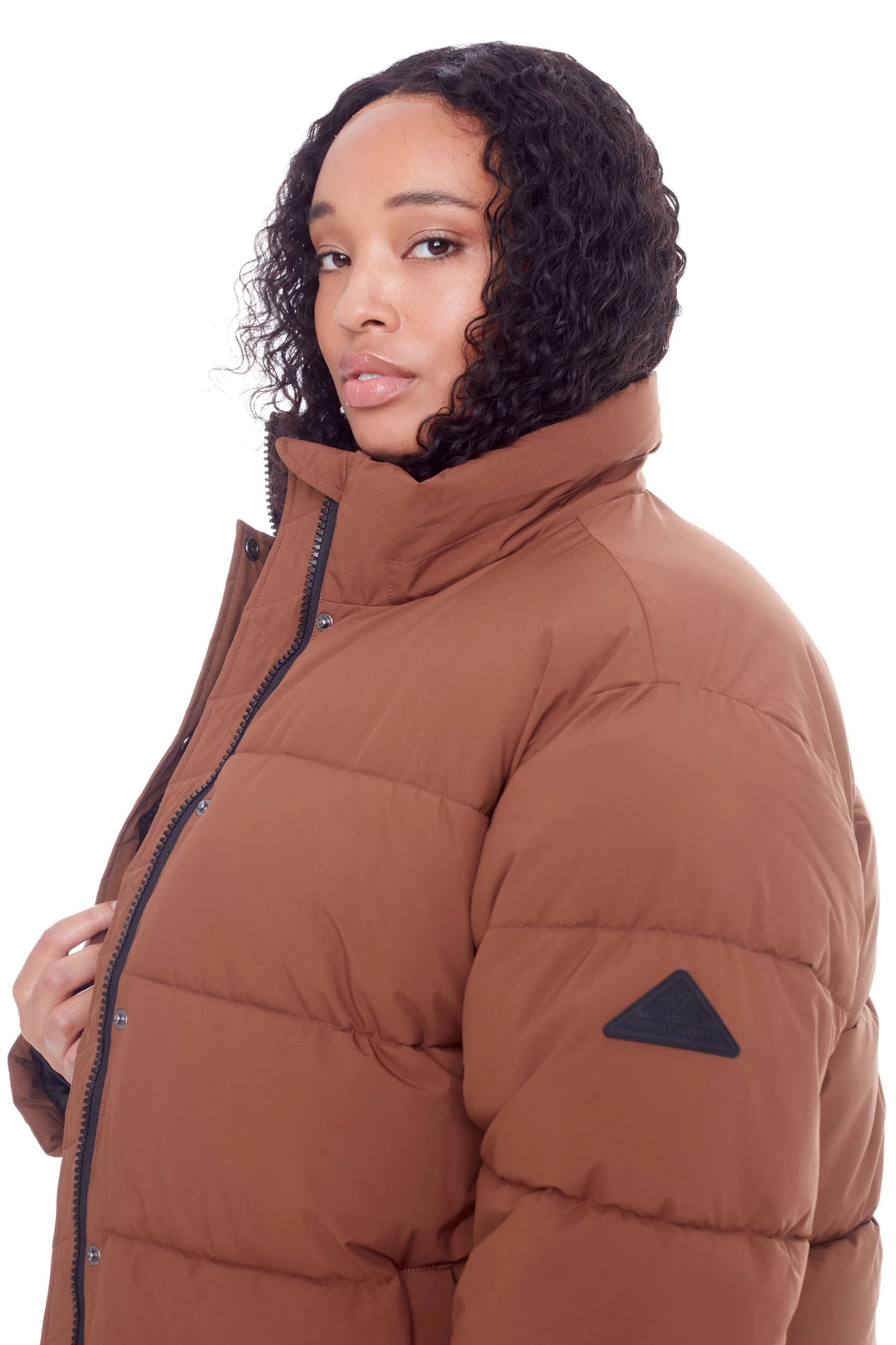 FORILLON PLUS | WOMEN'S VEGAN DOWN (RECYCLED) SHORT QUILTED PUFFER JACKET (PLUS SIZE)