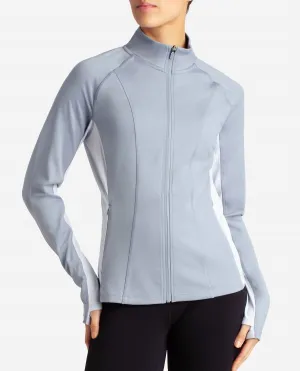 Full-Zip Colorblocked Yoga Jacket In Dsk Nebula And Gray Dawn