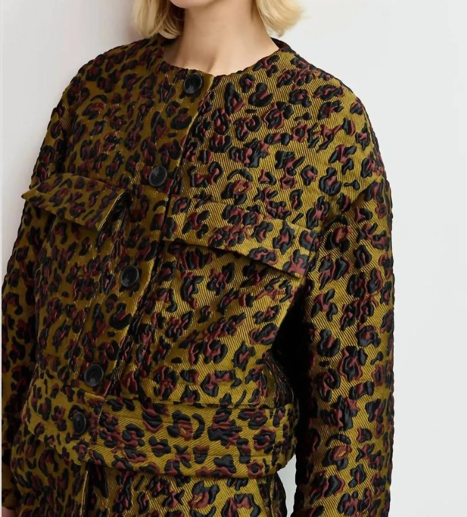Gallant Jacquard Jacket In Leopard