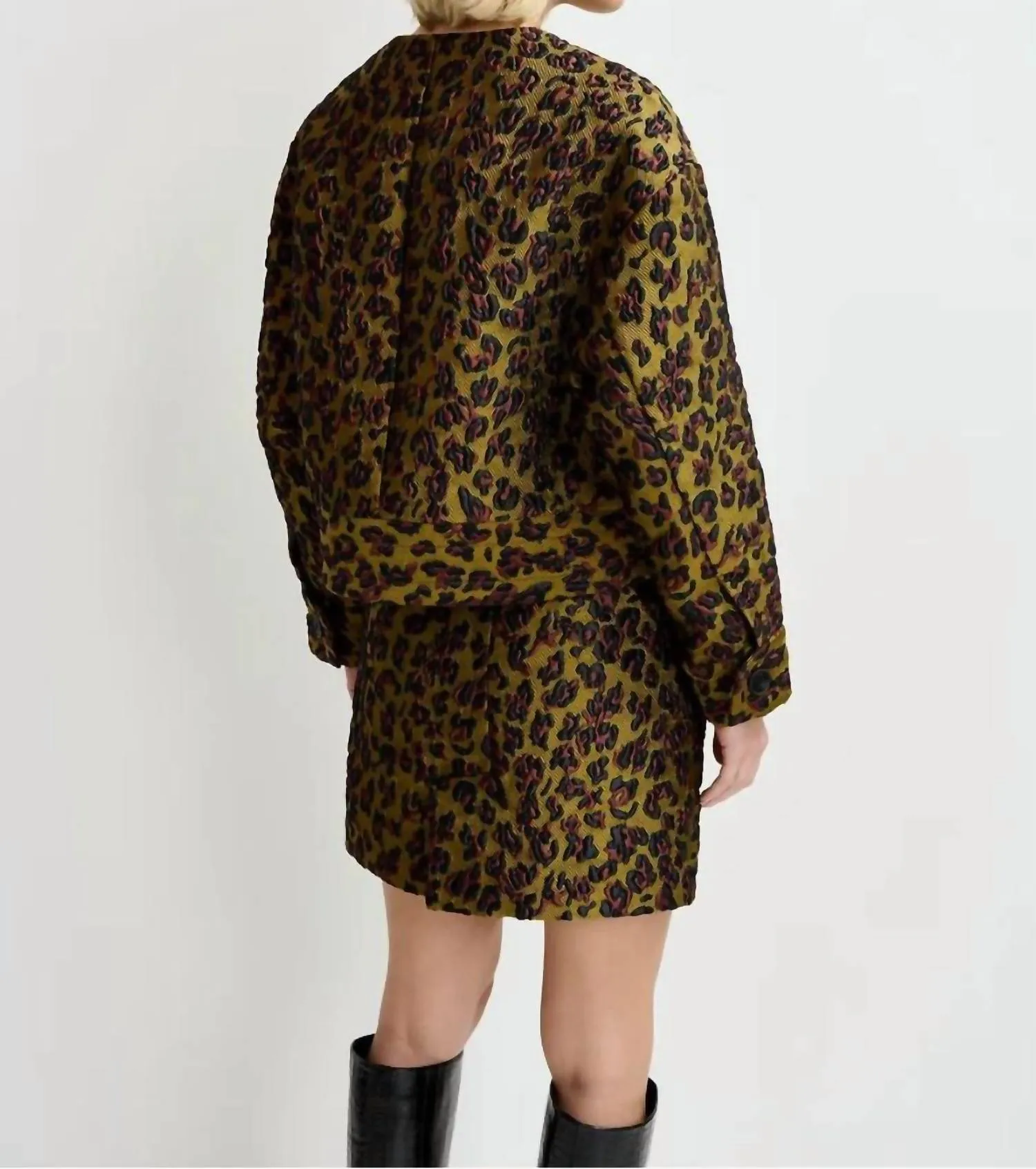 Gallant Jacquard Jacket In Leopard