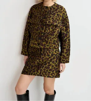 Gallant Jacquard Jacket In Leopard