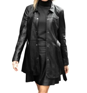 Gennie Leather Jacket In Black