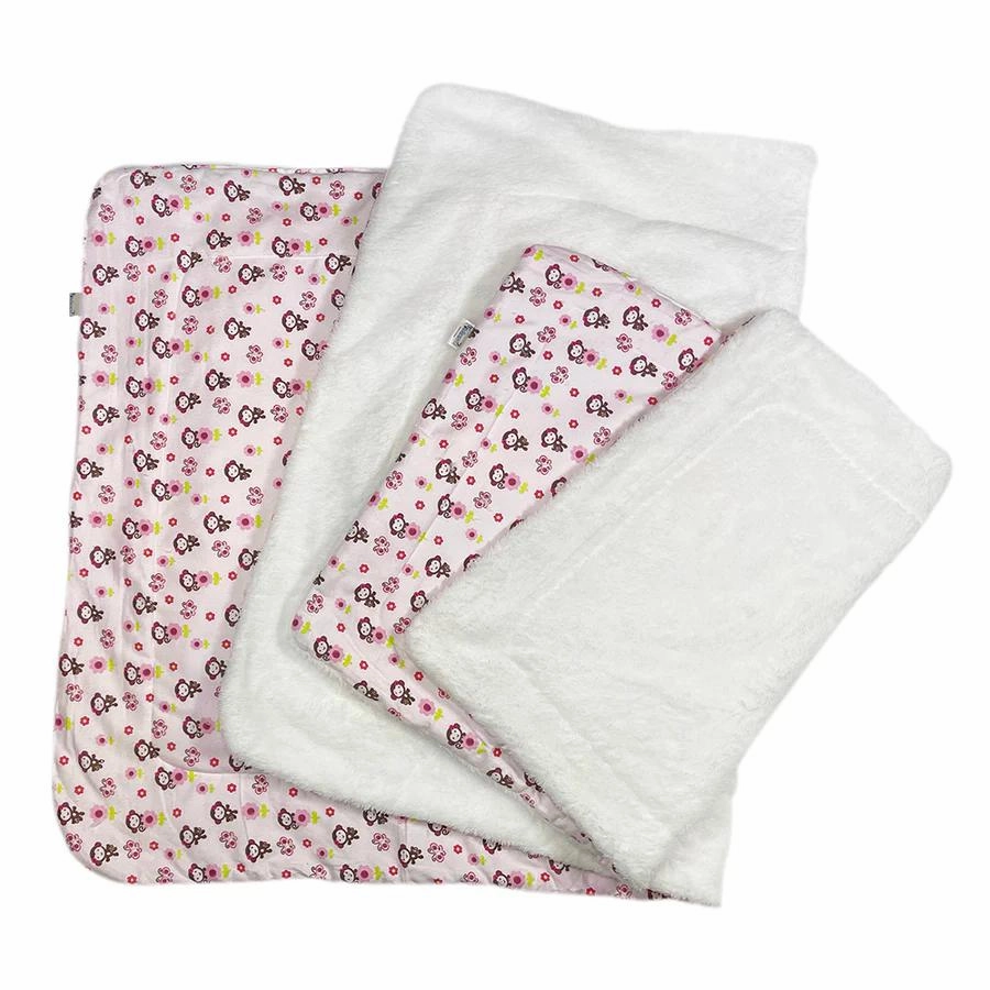 Girly Monkey Flannel Dog Blanket