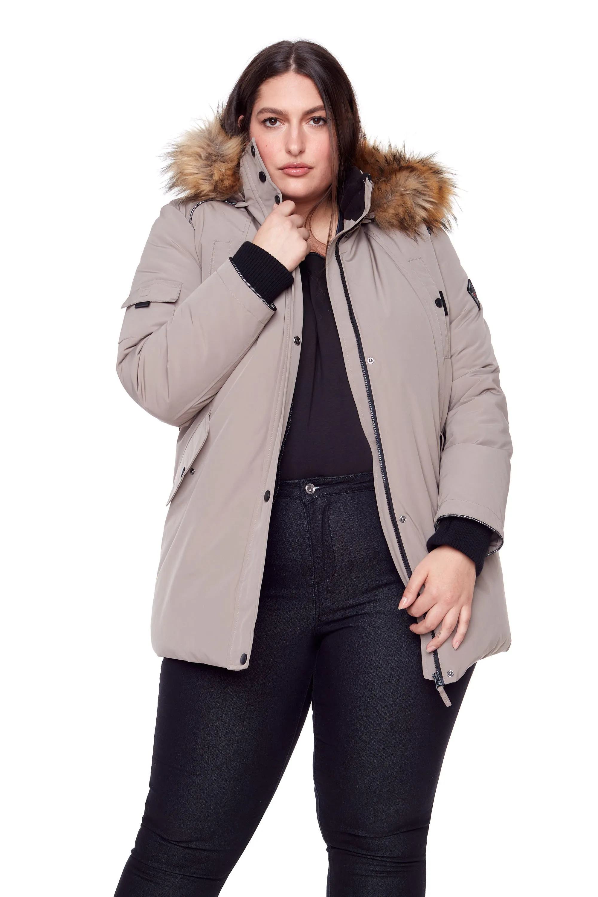GLACIER PLUS | WOMEN'S VEGAN DOWN (RECYCLED) PARKA (PLUS SIZE)