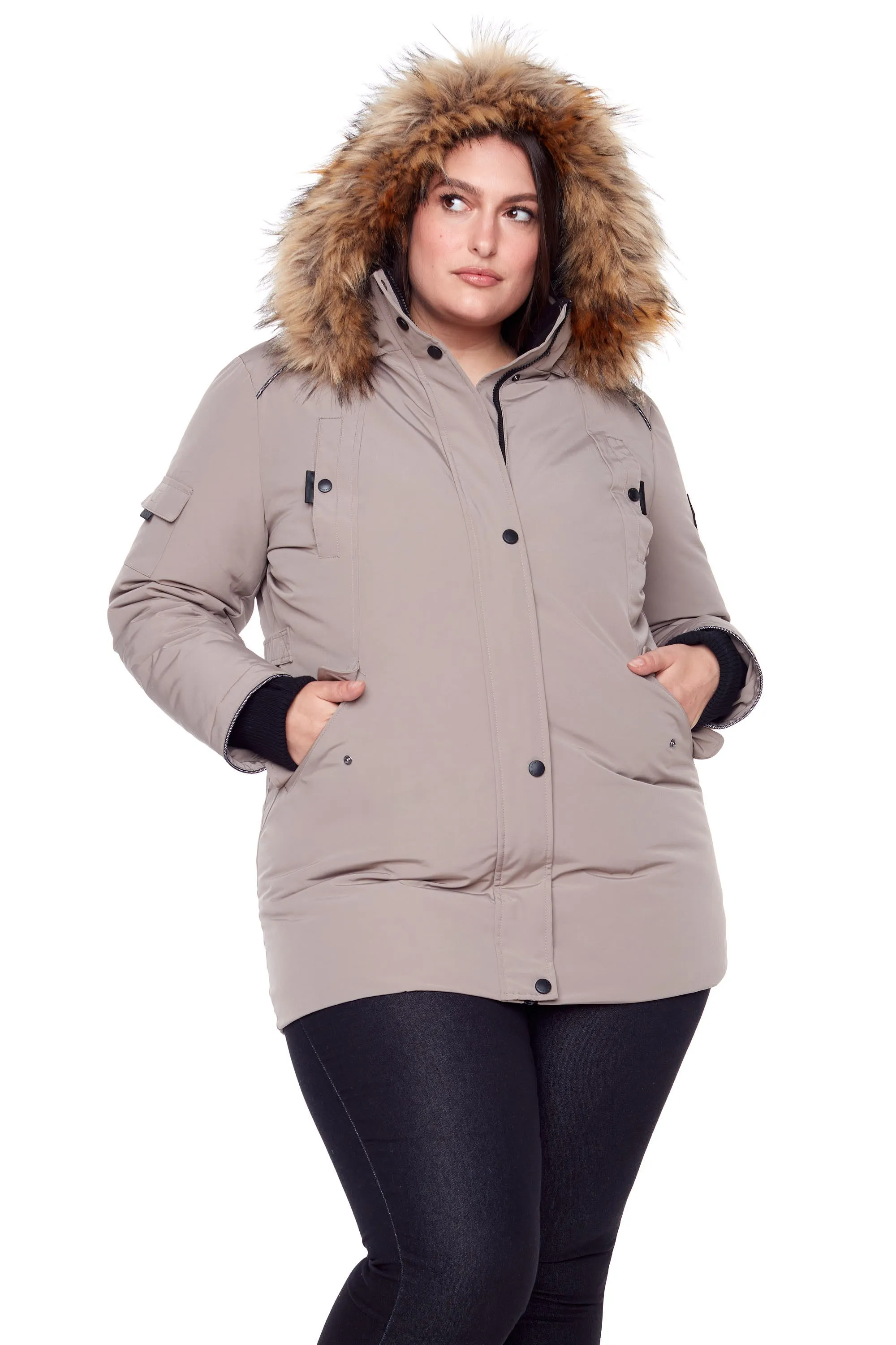 GLACIER PLUS | WOMEN'S VEGAN DOWN (RECYCLED) PARKA (PLUS SIZE)