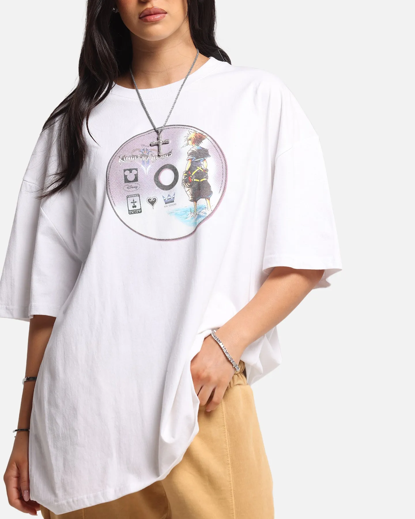 Goat Crew Disney Kingdom Hearts Disc Heavy T-Shirt White