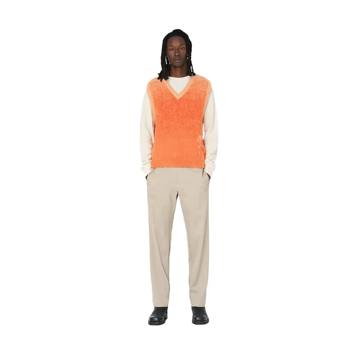 Gradient Mohair Vest 'Sunkist'