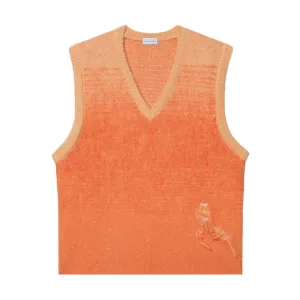 Gradient Mohair Vest 'Sunkist'