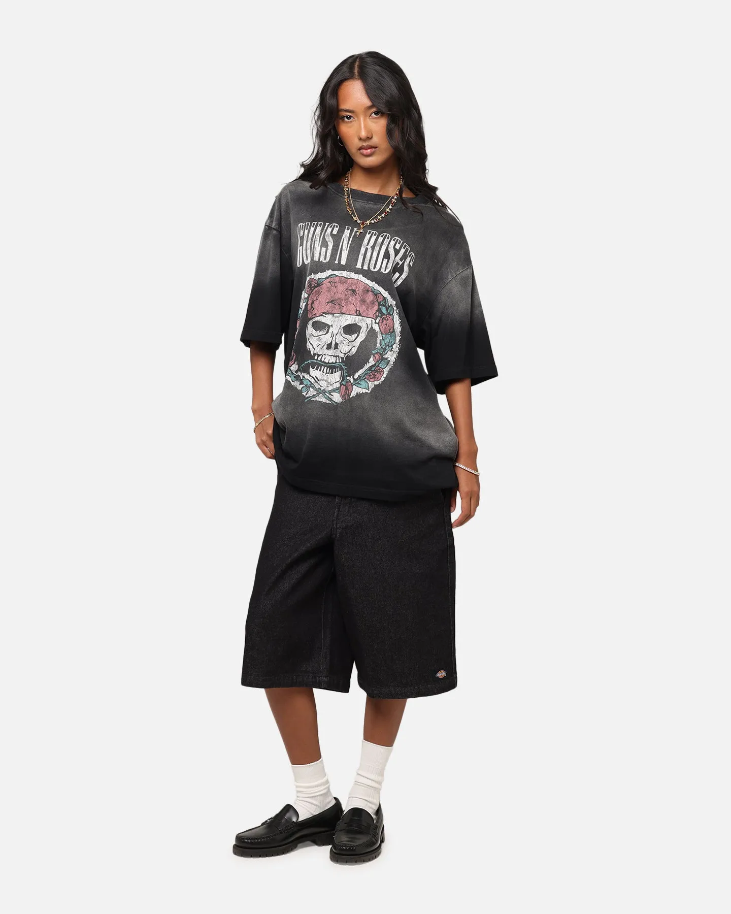 Guns N Roses LA Roses Vintage T-Shirt Washed Black