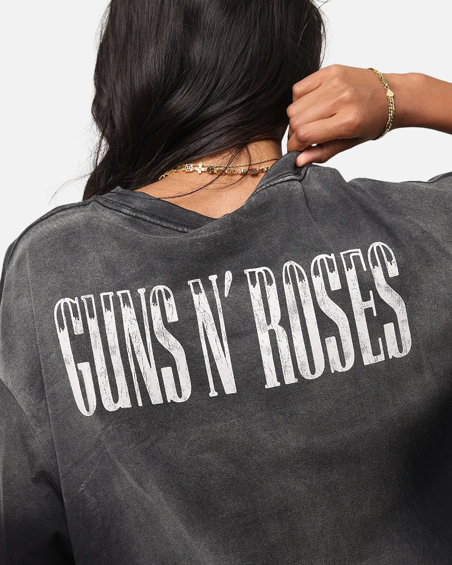 Guns N Roses LA Roses Vintage T-Shirt Washed Black