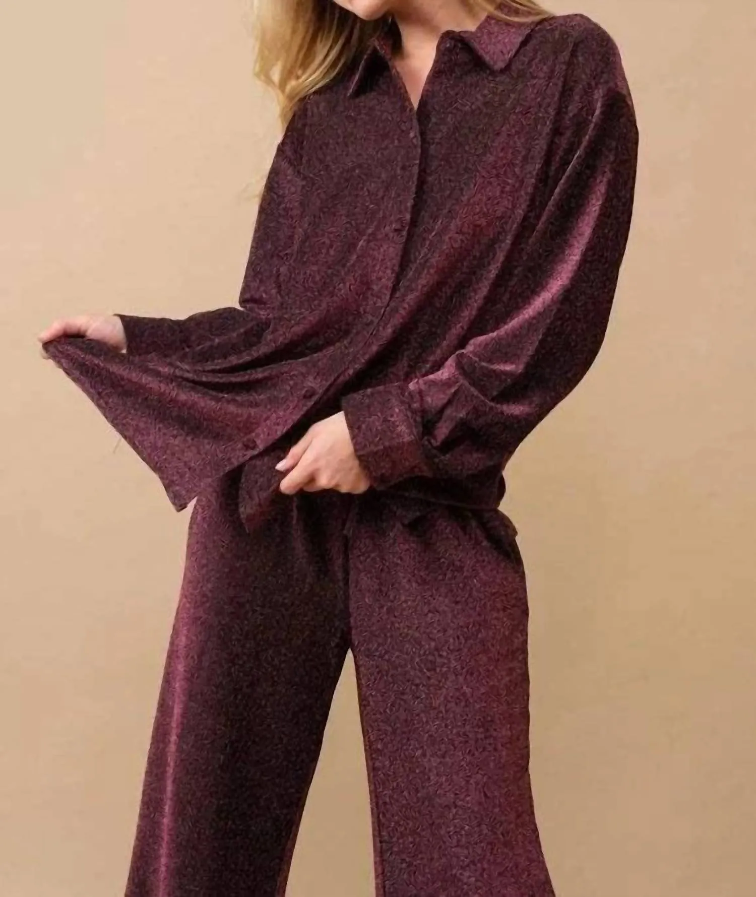 Halsey Metallic Set In Rose