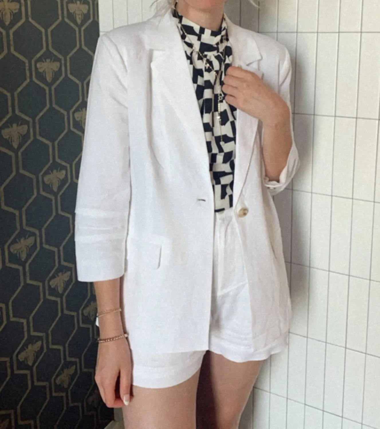 Havana Linen Shorts In White