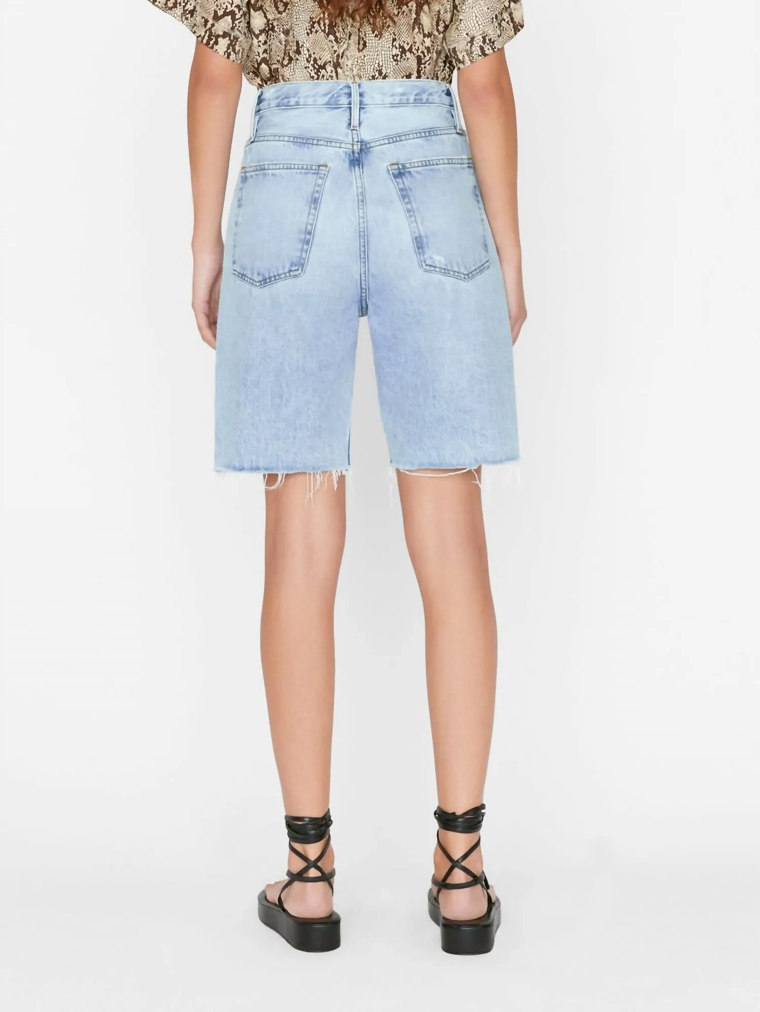 High Rise Bermuda Shorts In Rossum 1 Year
