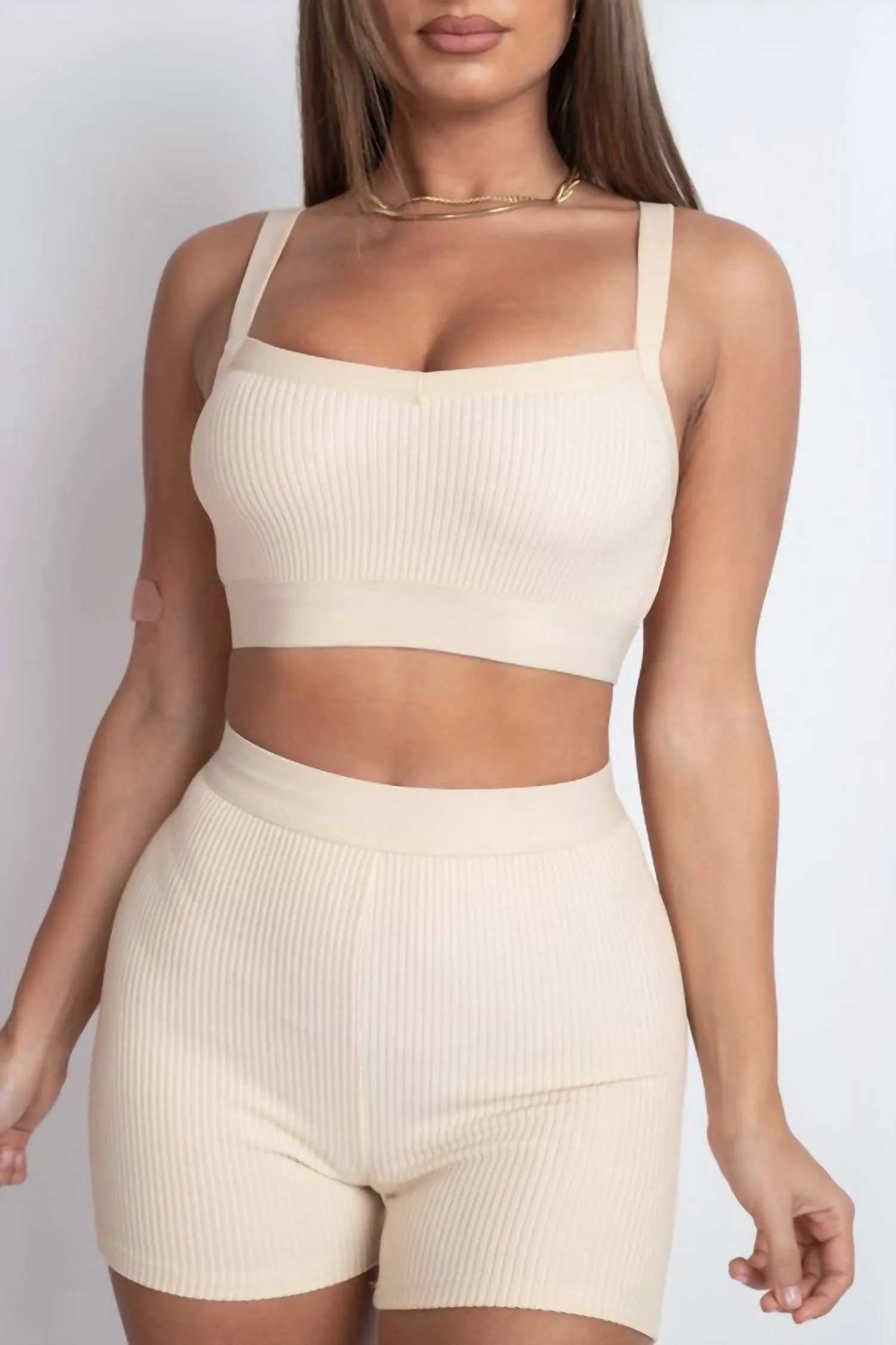 Hourglass Short Set In Nude