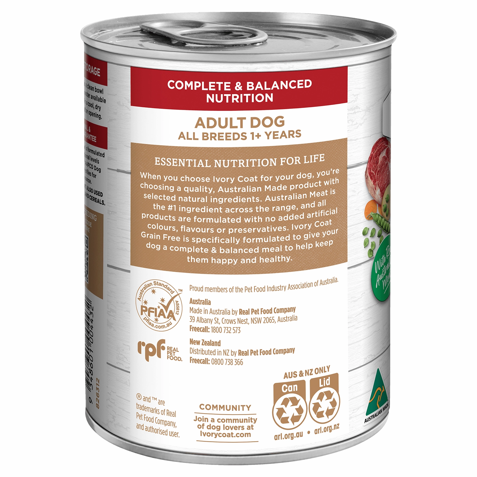 Ivory Coat Grain Free Dog Food Can Adult Beef Stew
