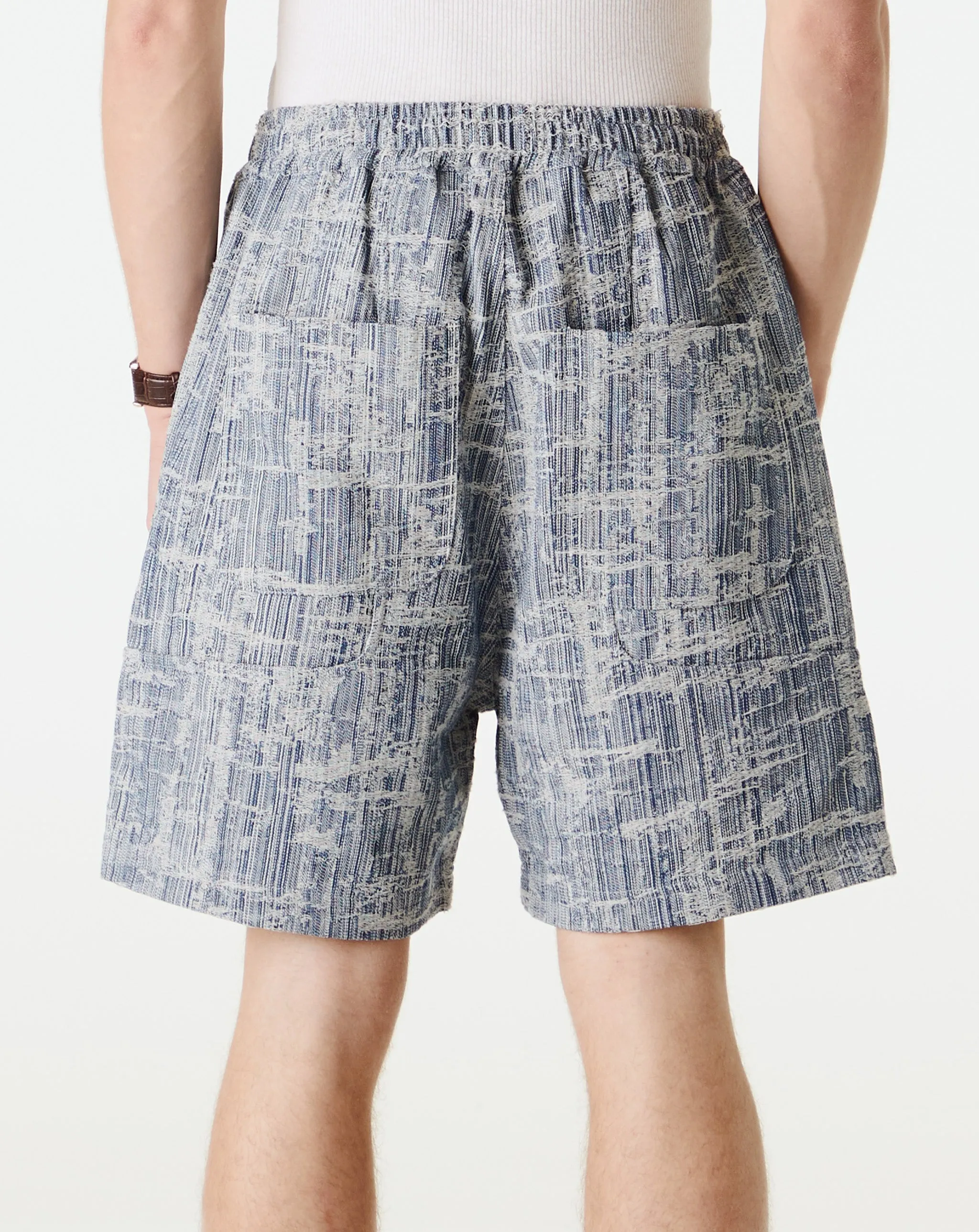 Jacquard Denim Shorts