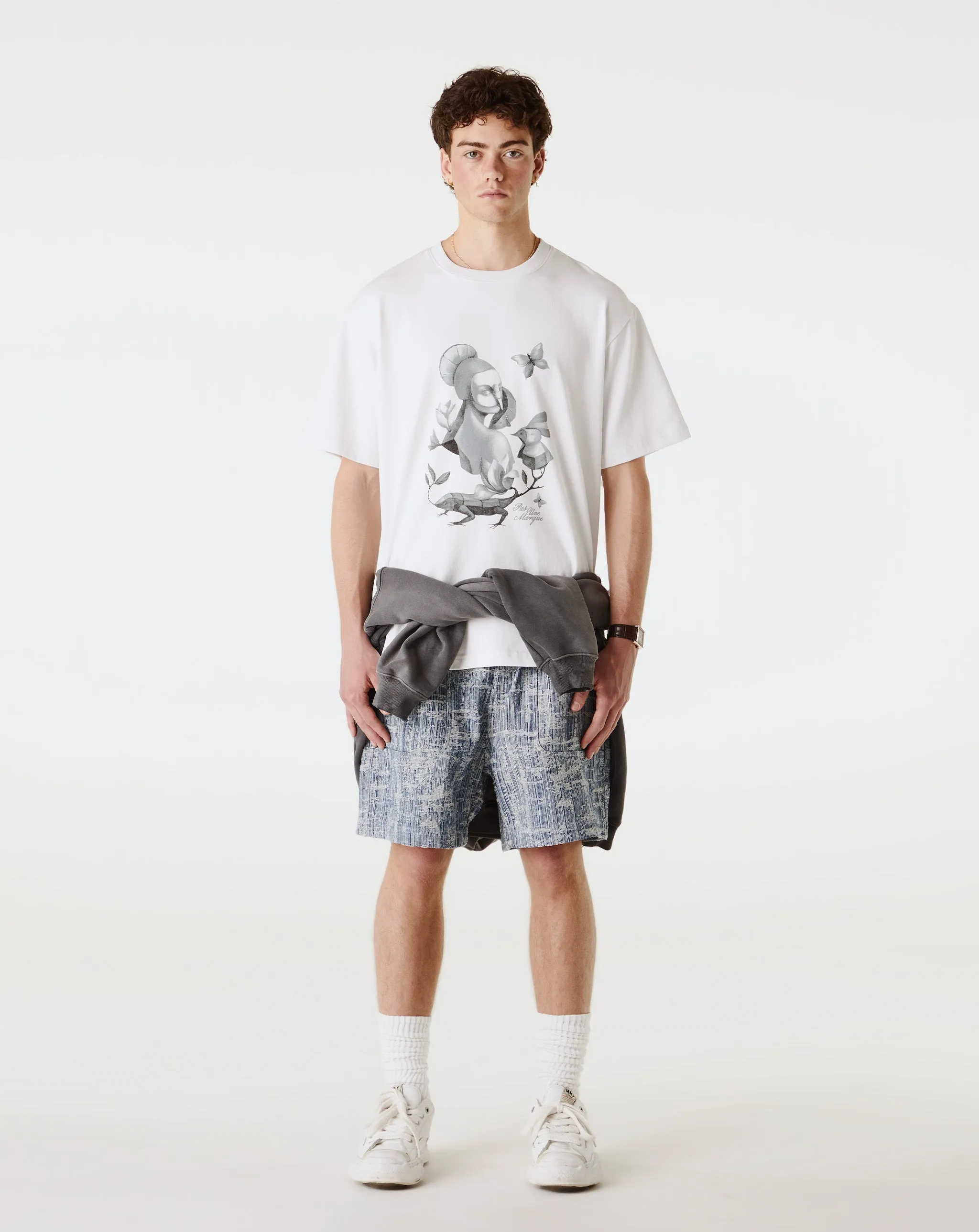 Jacquard Denim Shorts