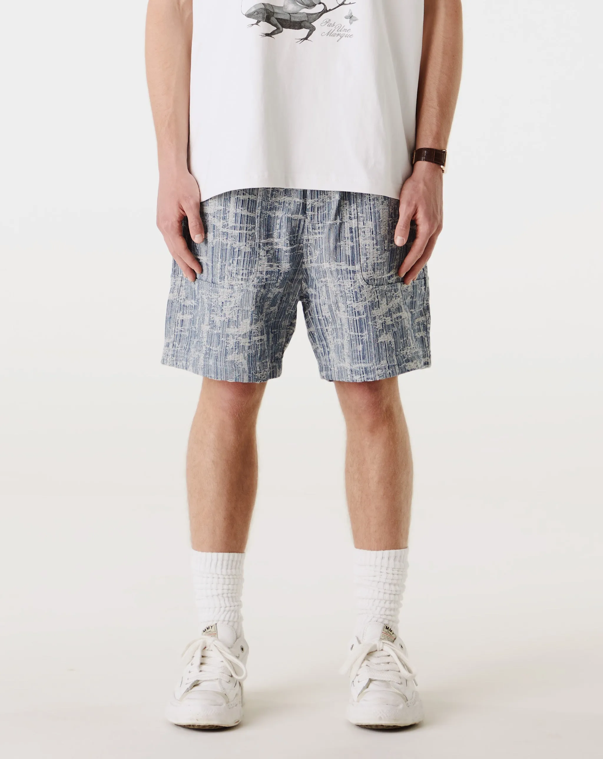 Jacquard Denim Shorts