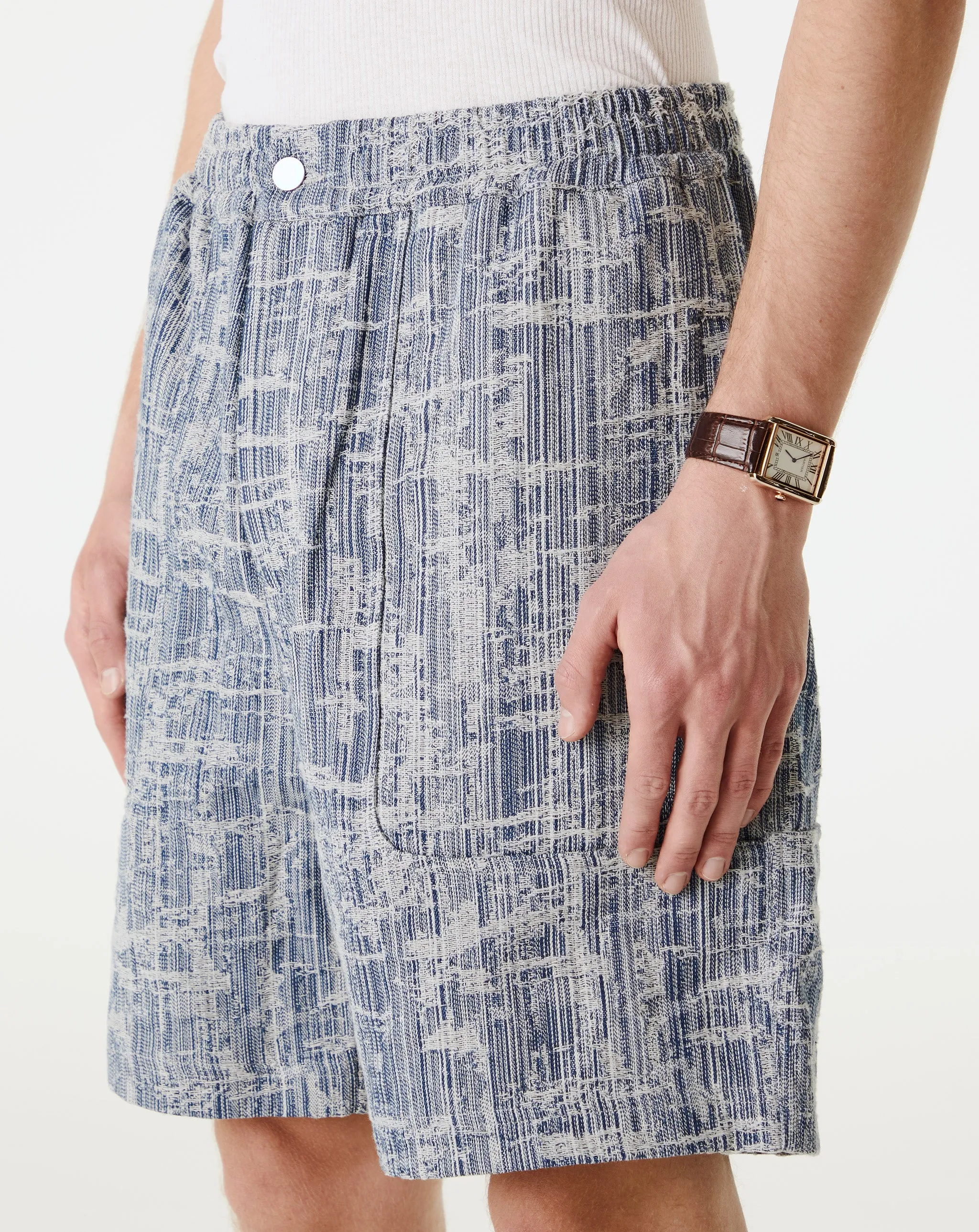 Jacquard Denim Shorts