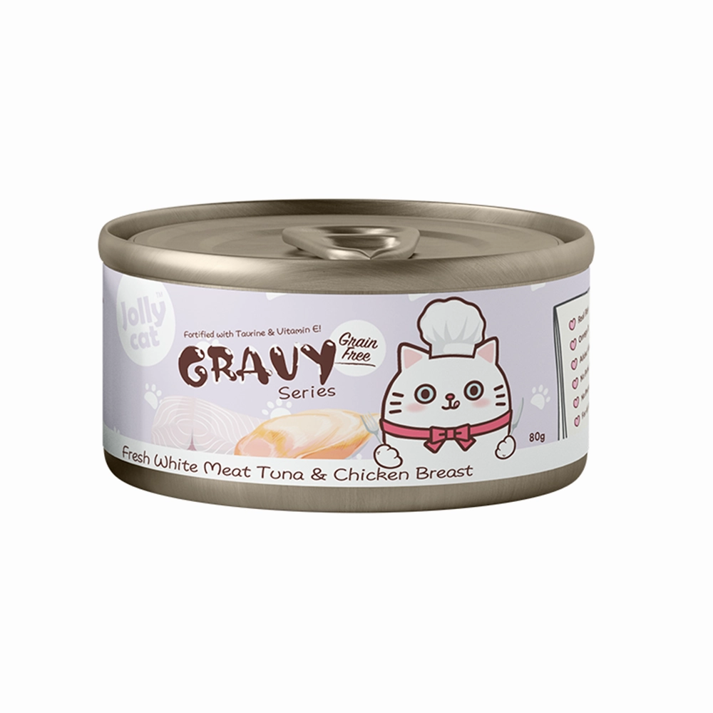 Jolly Cat Gravy Series Fresh White Meat Tuna & Chicken Breast 80g